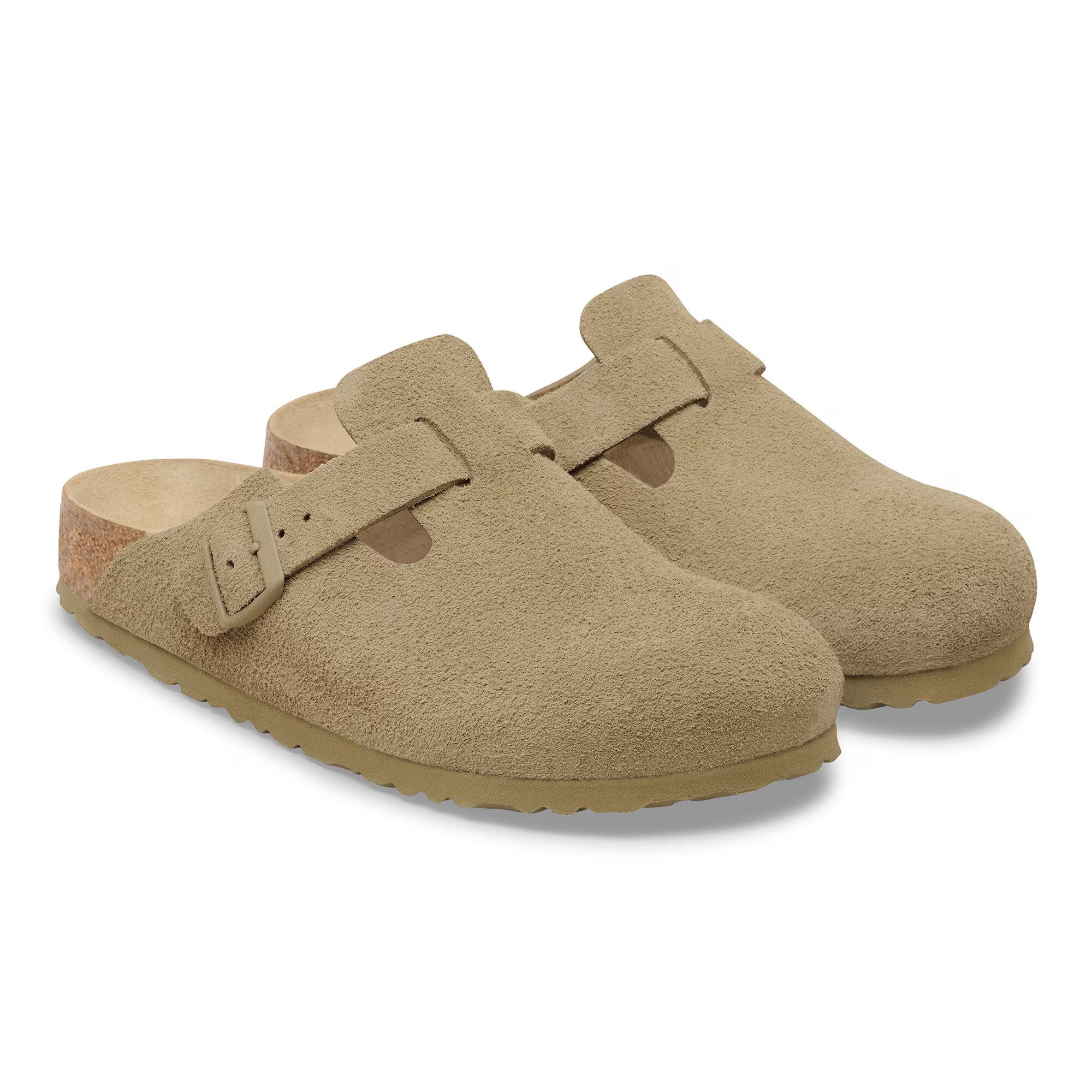 Birkenstock Boston Suede Faded Khaki