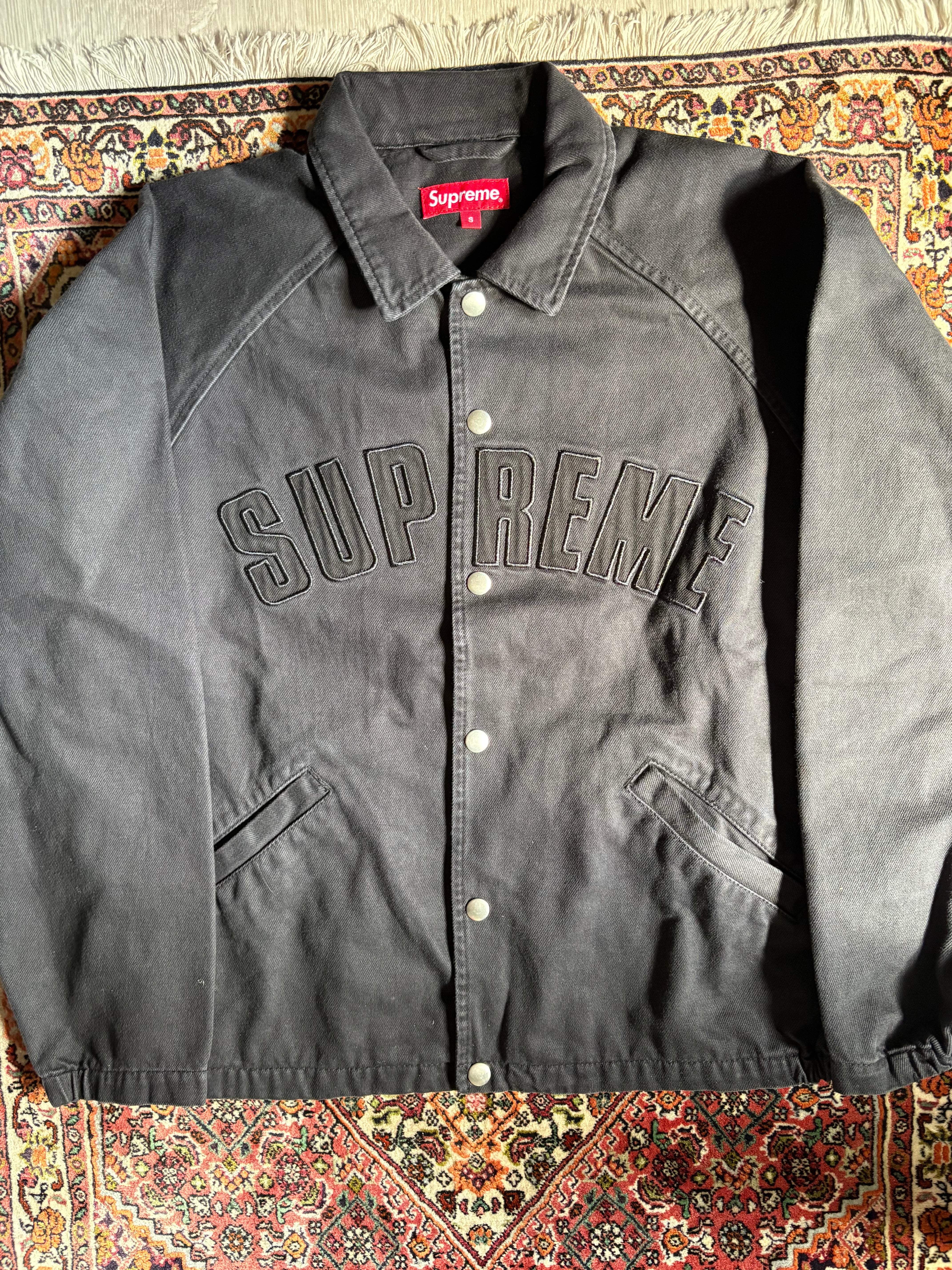 Supreme Snap Front Twill Jacket Black