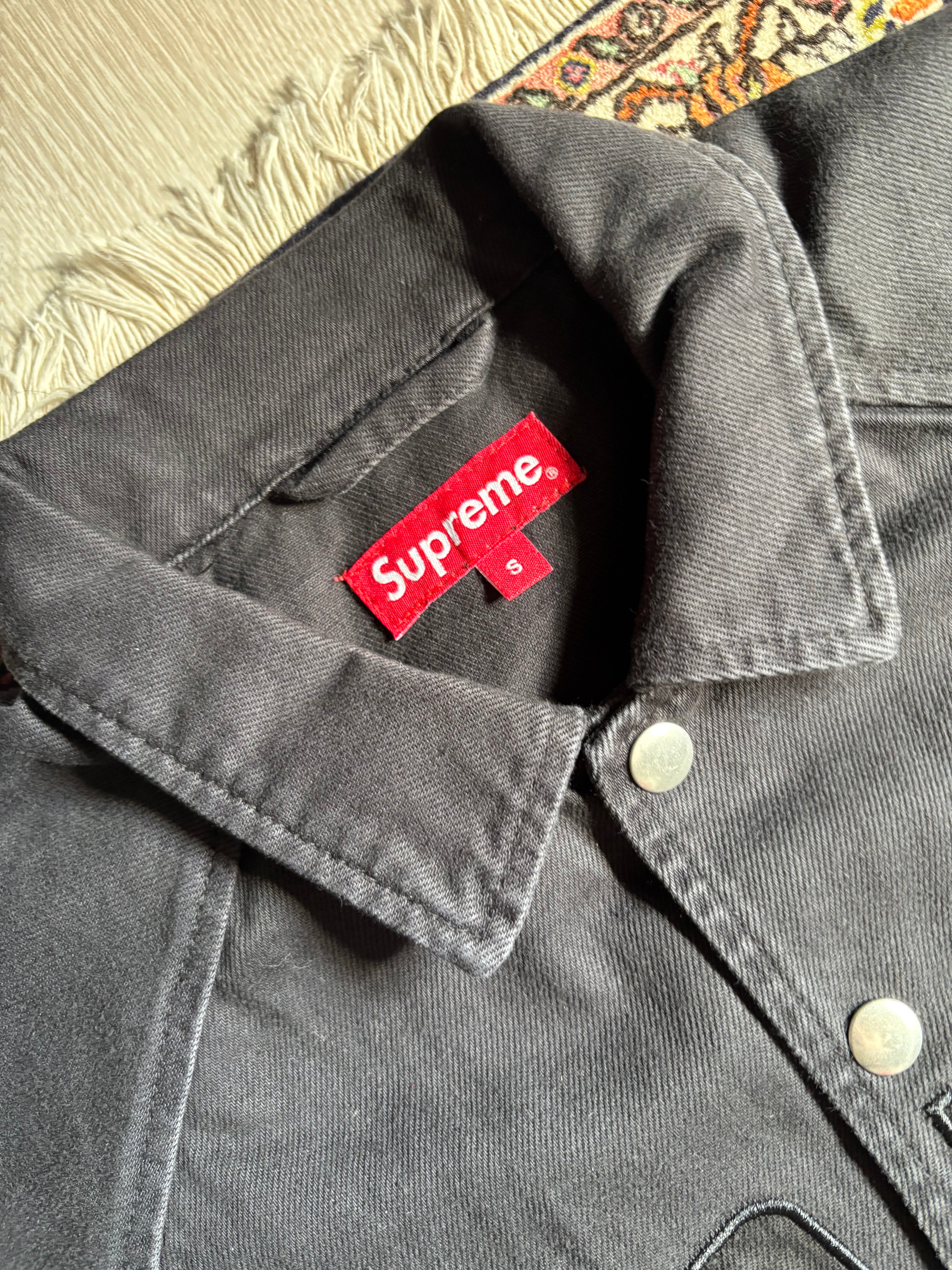 Supreme Snap Front Twill Jacket Black