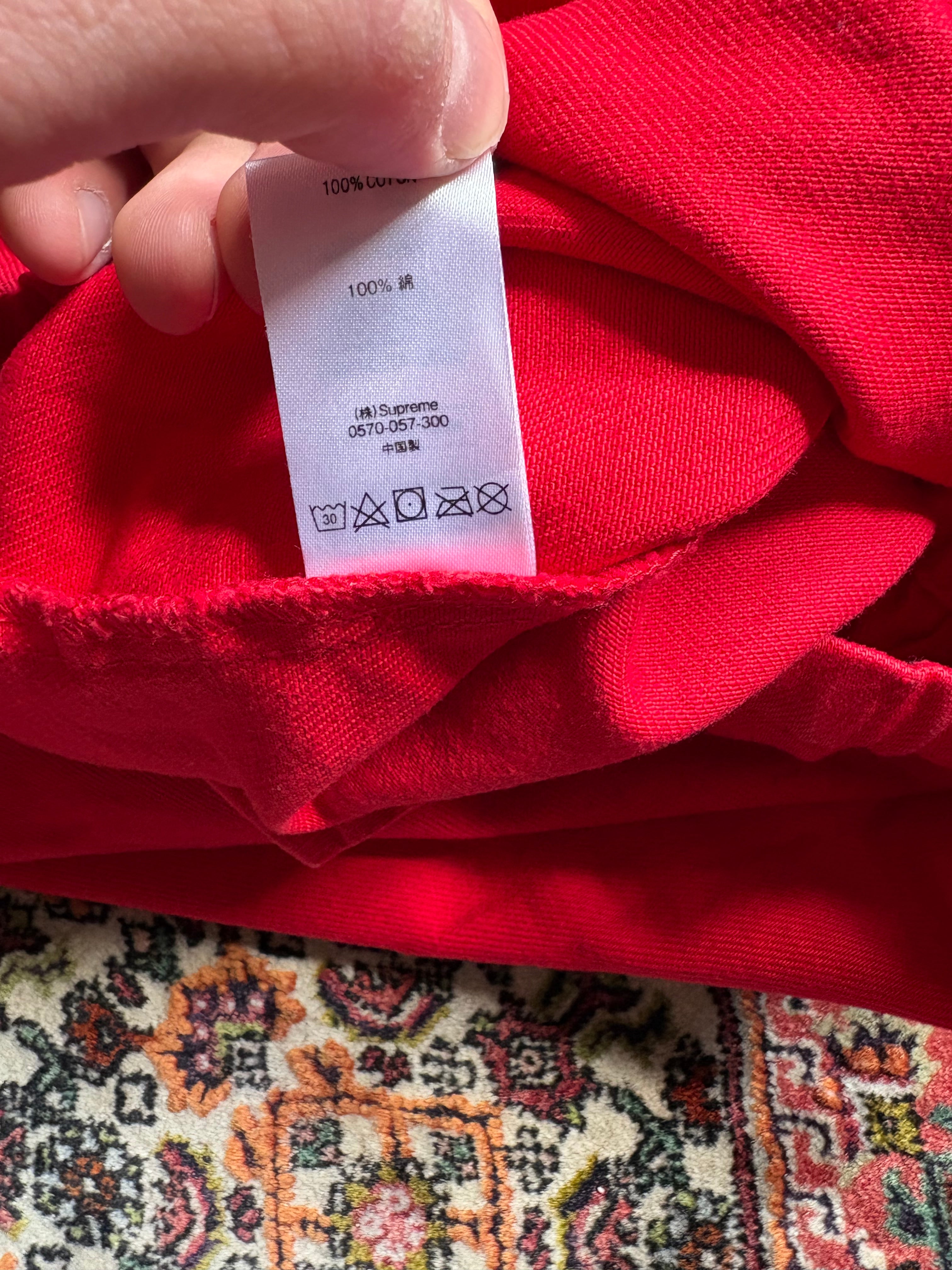 Supreme Snap Front Twill Jacket Red