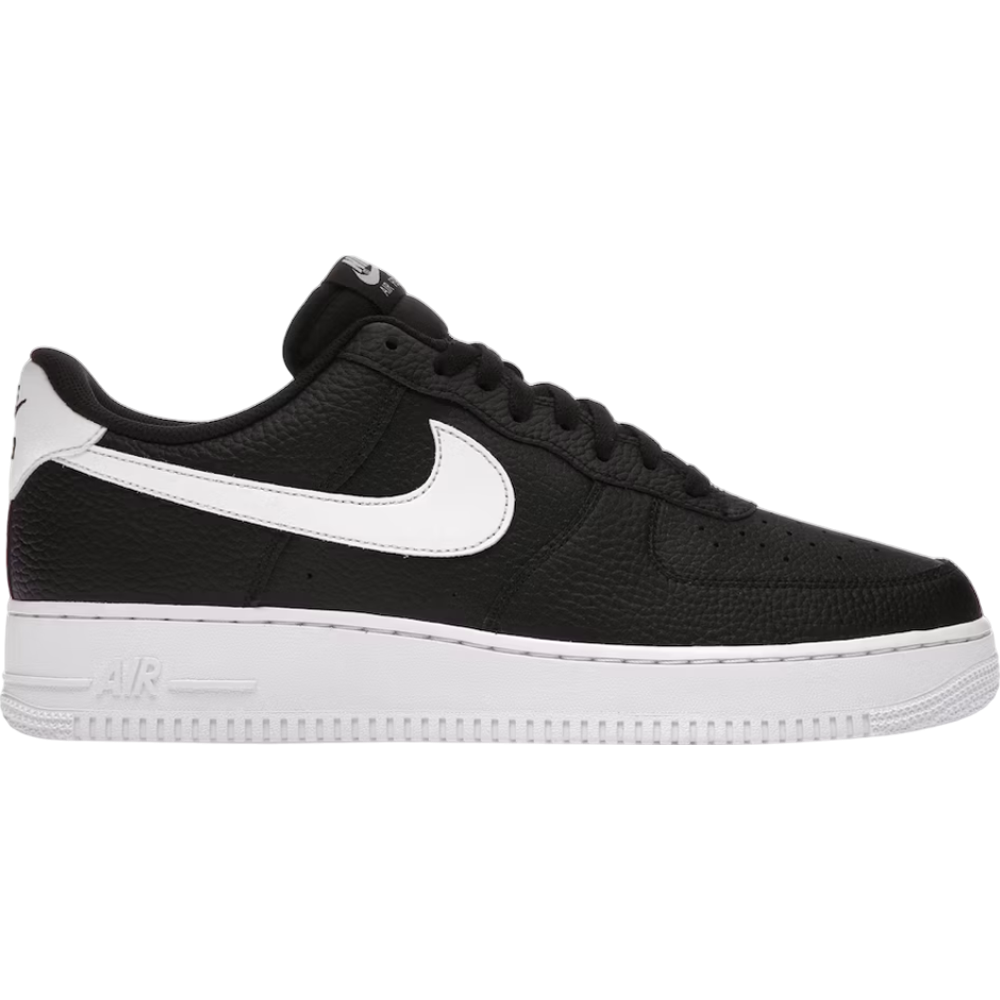 Nike Air Force 1 Low '07 Black White Pebbled Leather