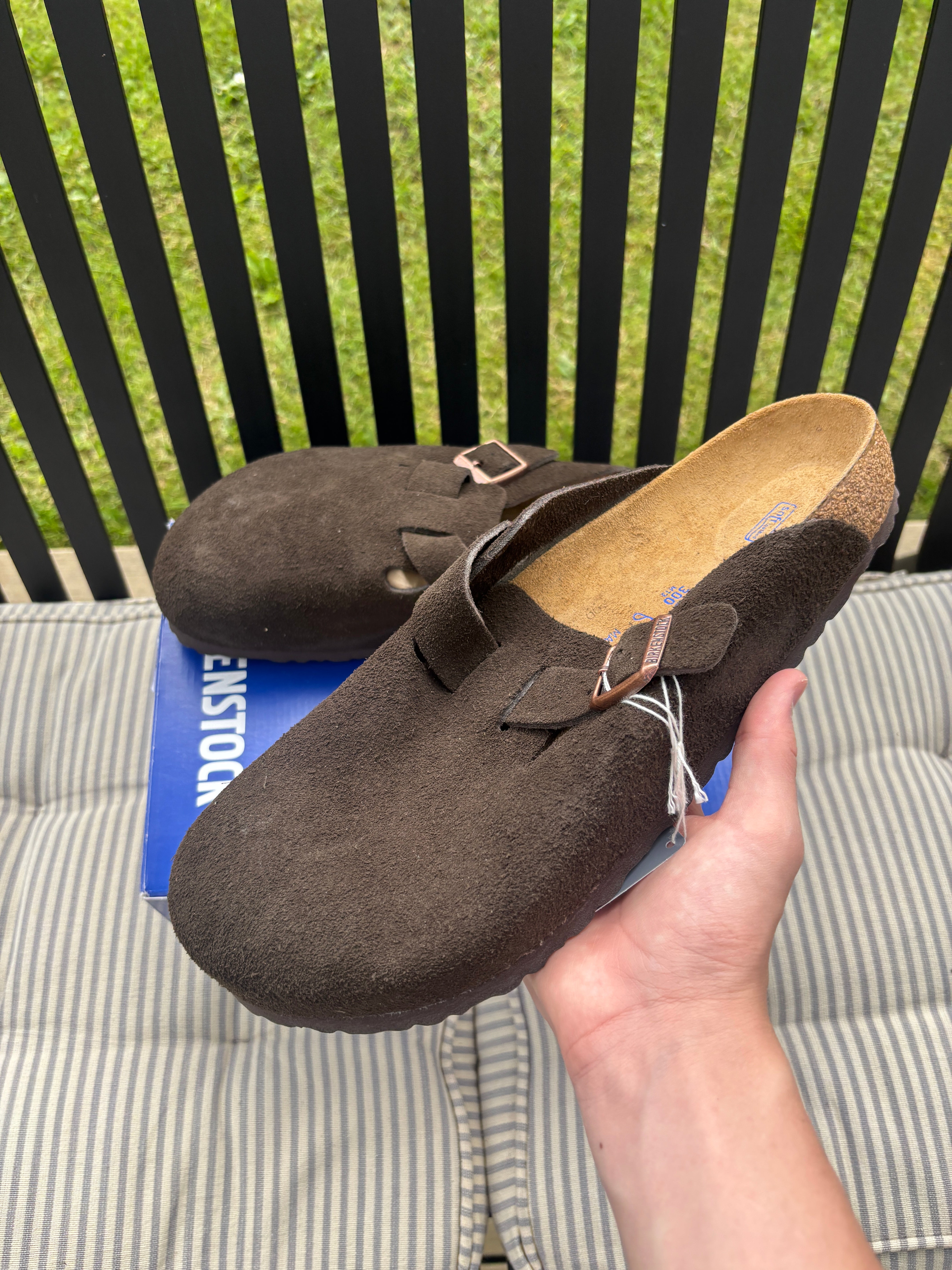 Birkenstock Boston Soft Footbed Suede Mocha