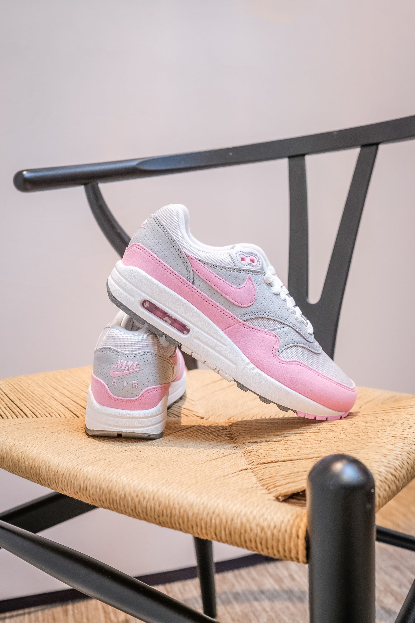 Nike Air Max 1 '87 Metallic Platinum Pink Rise