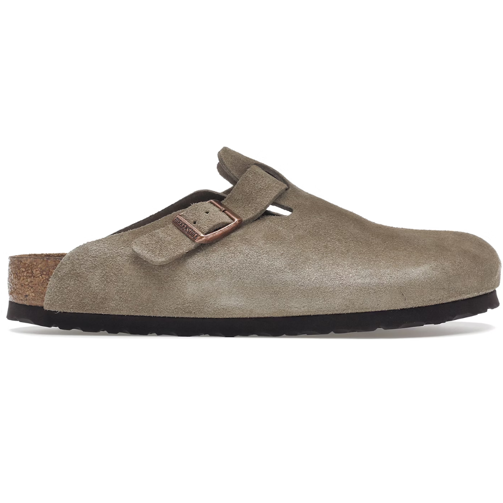 Birkenstock Boston Soft Footbed Suede Taupe