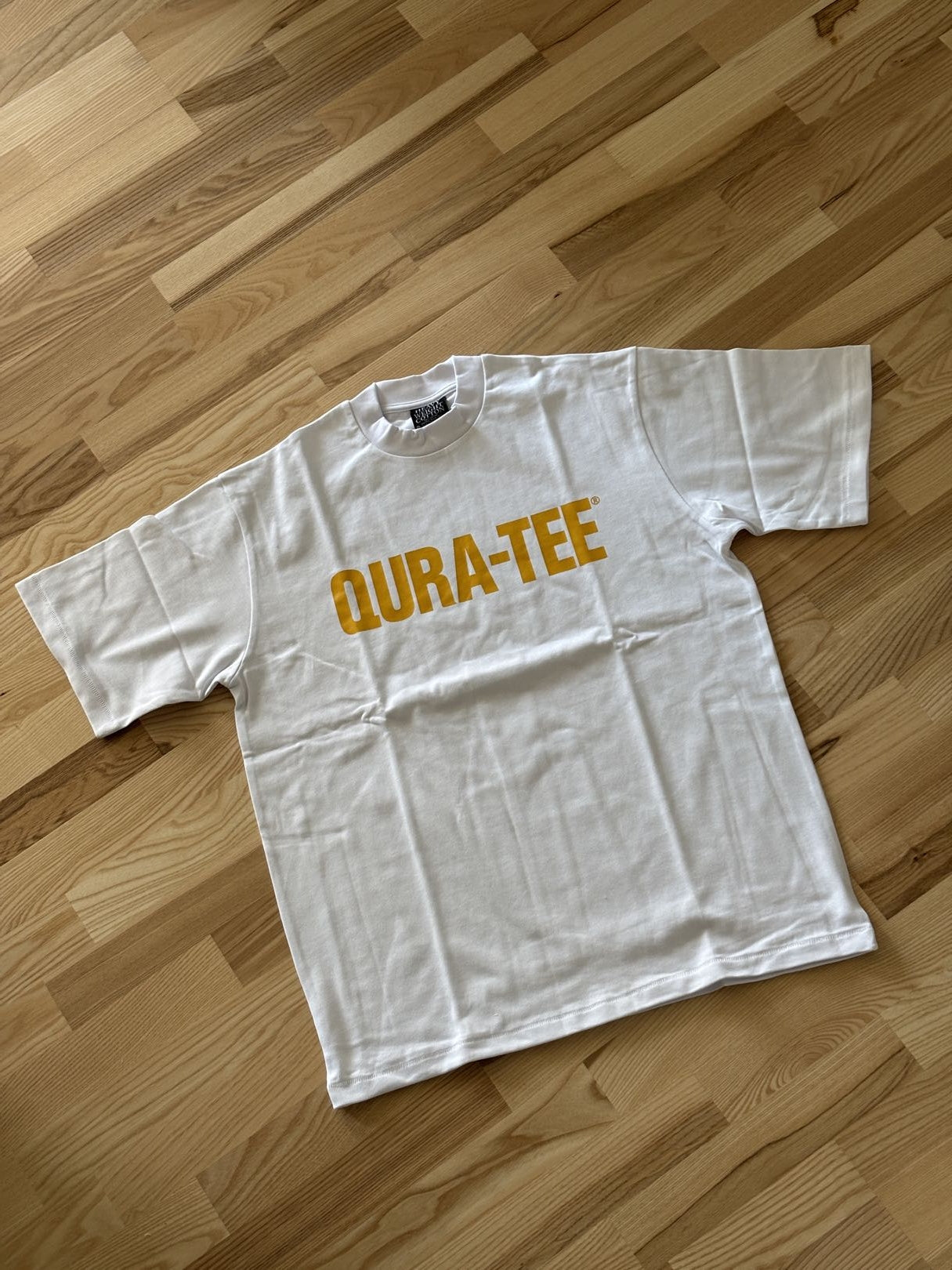 Quratee Yellow Qura-Tee Logo Tee (White)