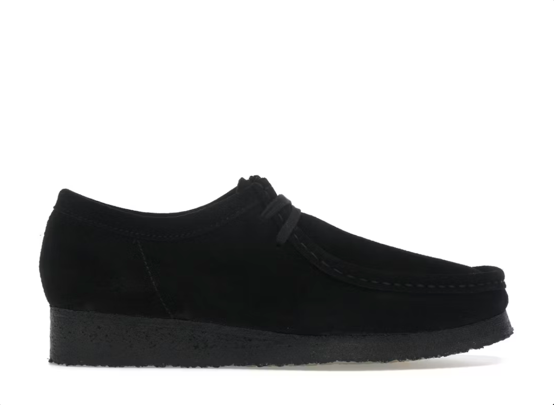 Clark Wallabee Black Suede