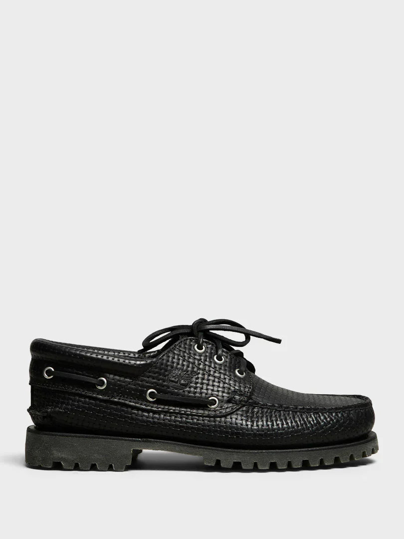 Timberland Authentic Boat Shoe Black F Grain W DK B