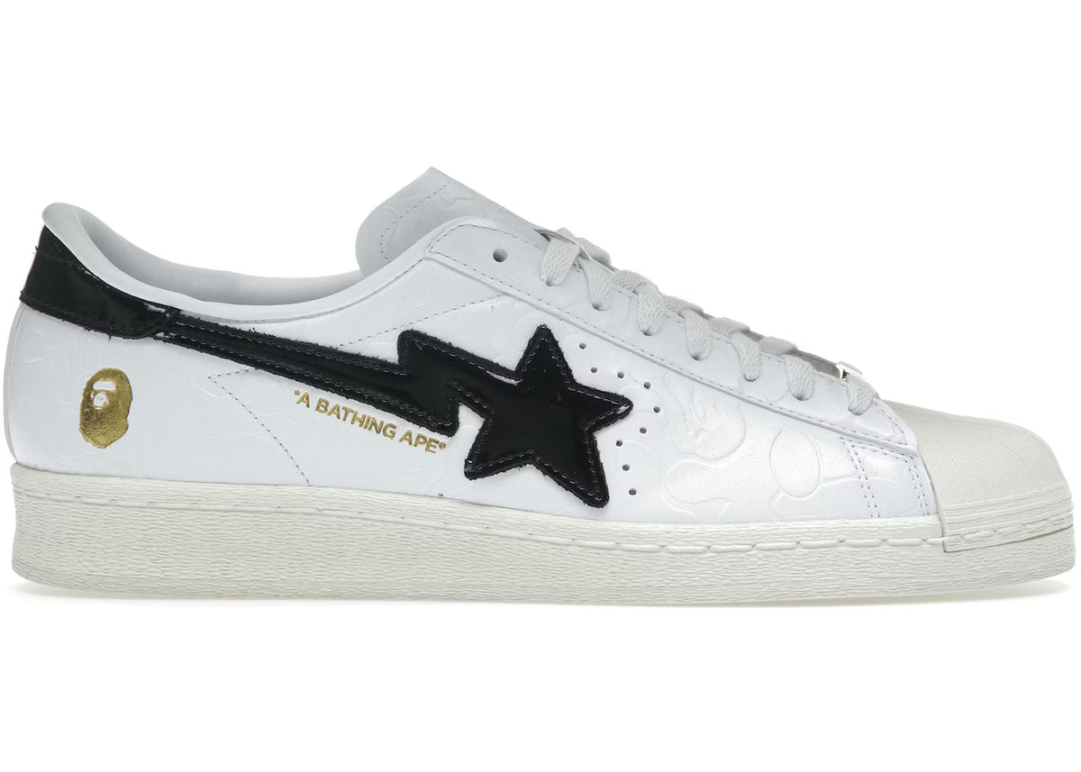 Adidas Superstar Vintage Bape White Black